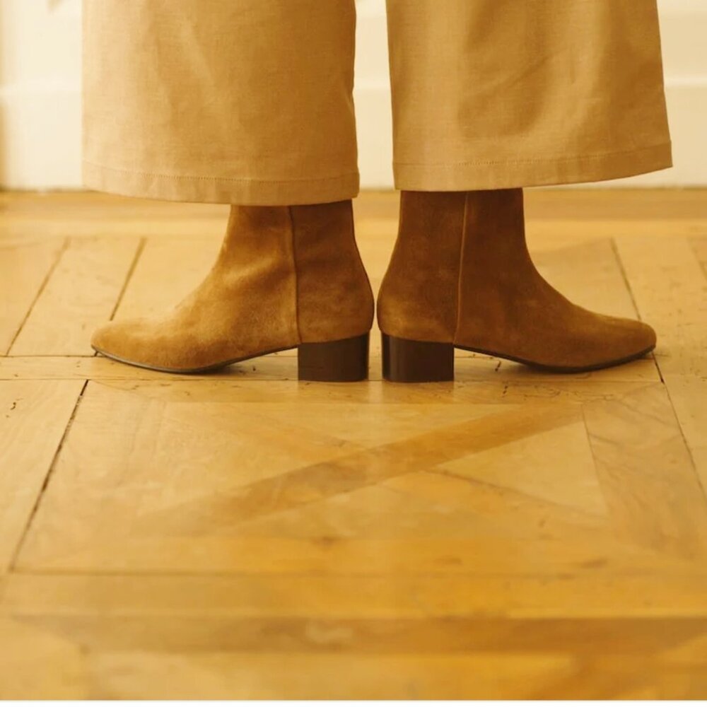 NWOT Anne Thomas Ankle  Boots Softy Chestnut Sz 40